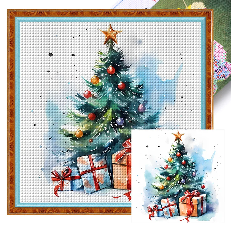 Christmas Tree - Printed Cross Stitch 11CT 50*50CM