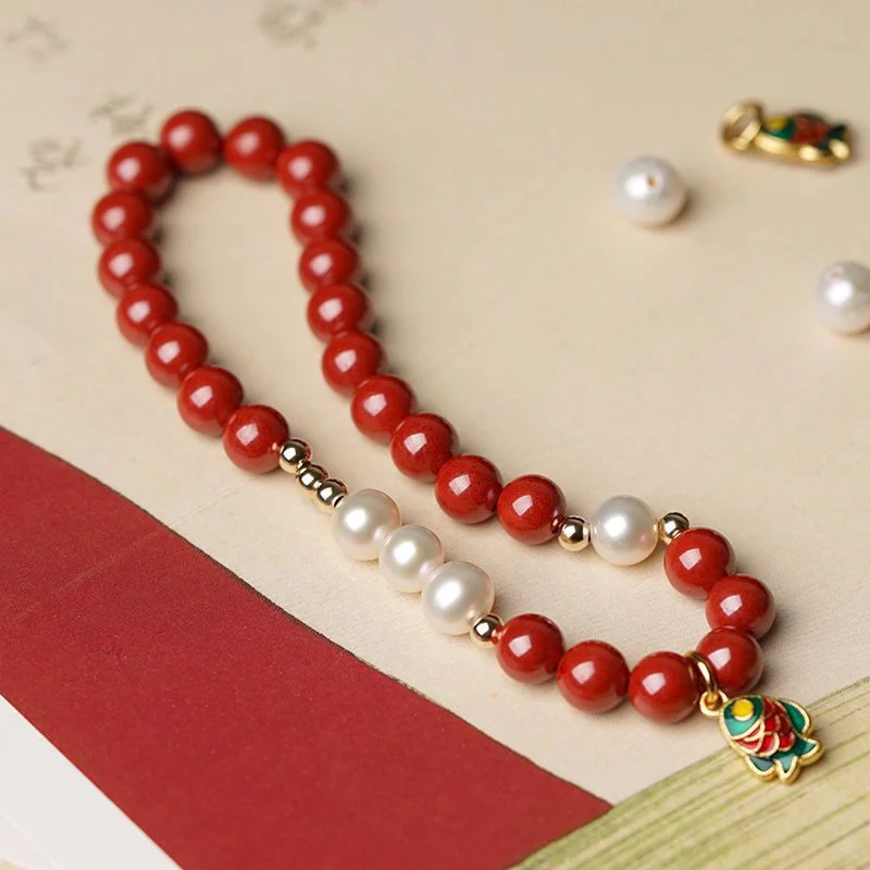 Carp Pearl Agate Bracelet