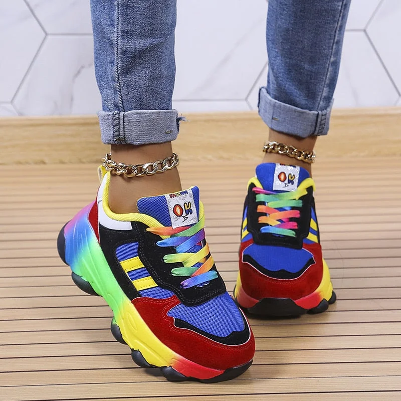 JustyShoes Rainbow Sneakers