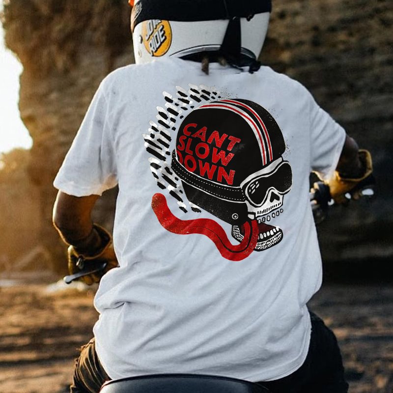 Can't slow down skull print designer t-shirt -  UPRANDY