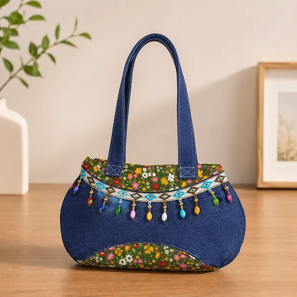 Denim Handbag Sewing Template Kit &ndash; With Instructions