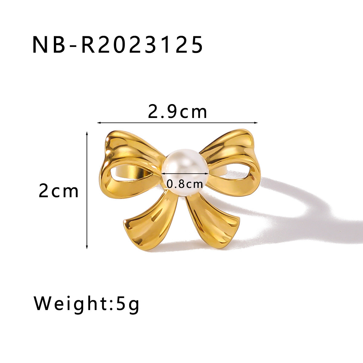 Unisex IG Style Circle Bowknot Bowknot Stainless Steel Electroplating Rings