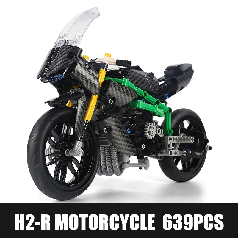 MOC KAWASAKI H2R Racing Motorcycle Bricks Toy 23002