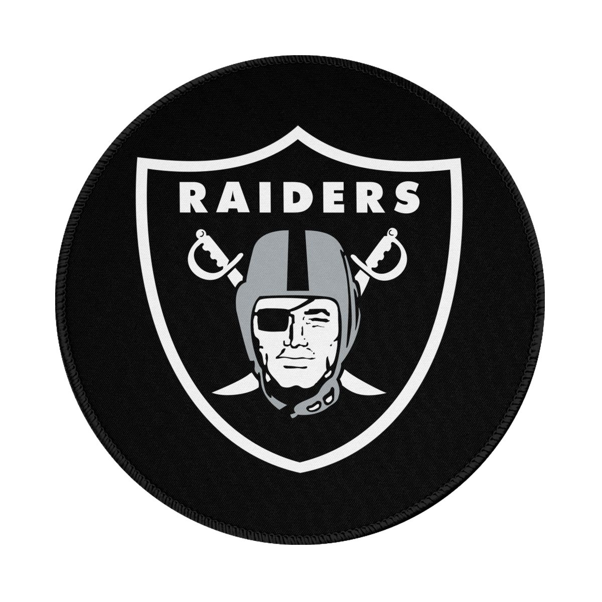 Las Vegas Raiders Round Non-Slip Thick Rubber Modern Gaming Mousepad