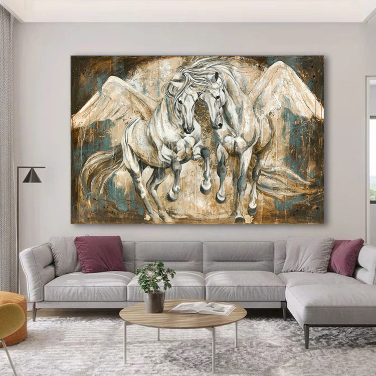 Modern large canvas Horse Canvas Wall Art