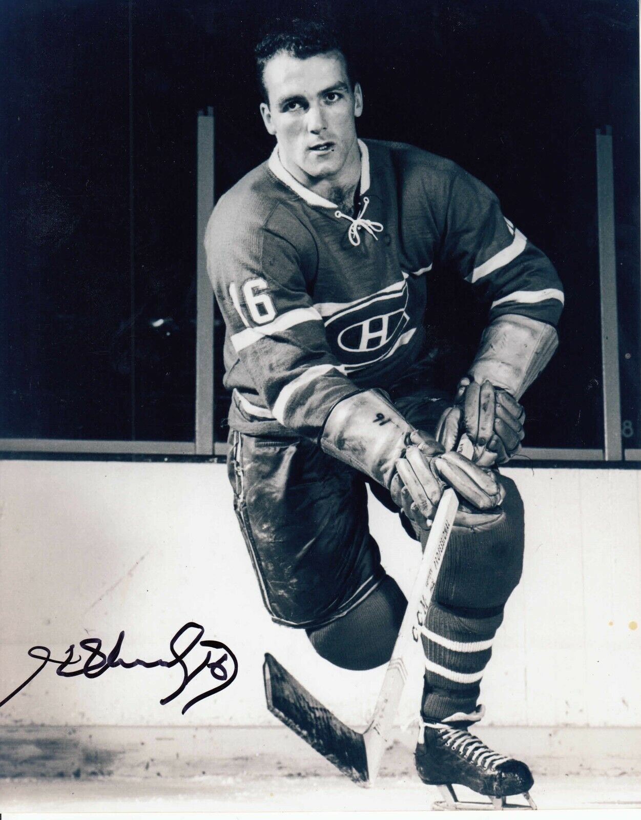 Henri Richard #1 8x10 Signed Photo Poster painting w/ COA Montreal Canadiens