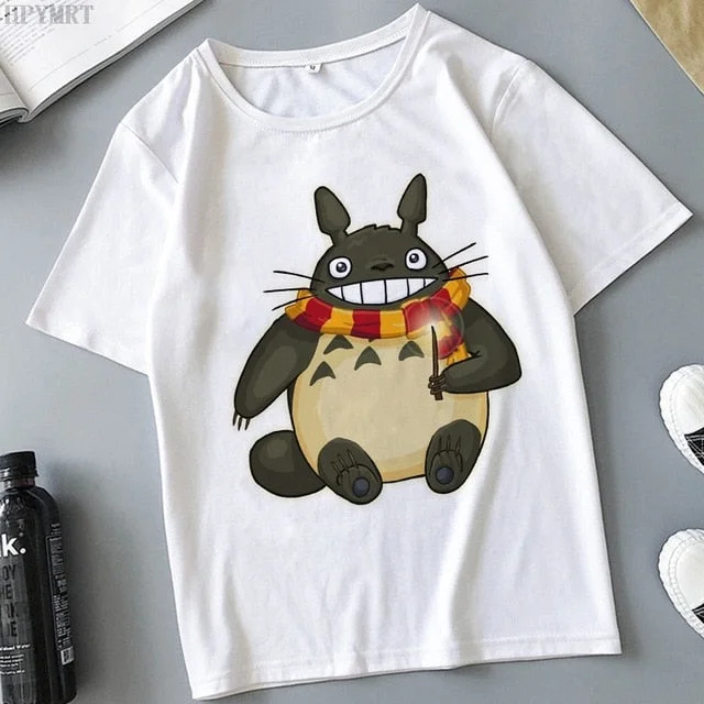 Plus size fashion funny Totoro print T shirt