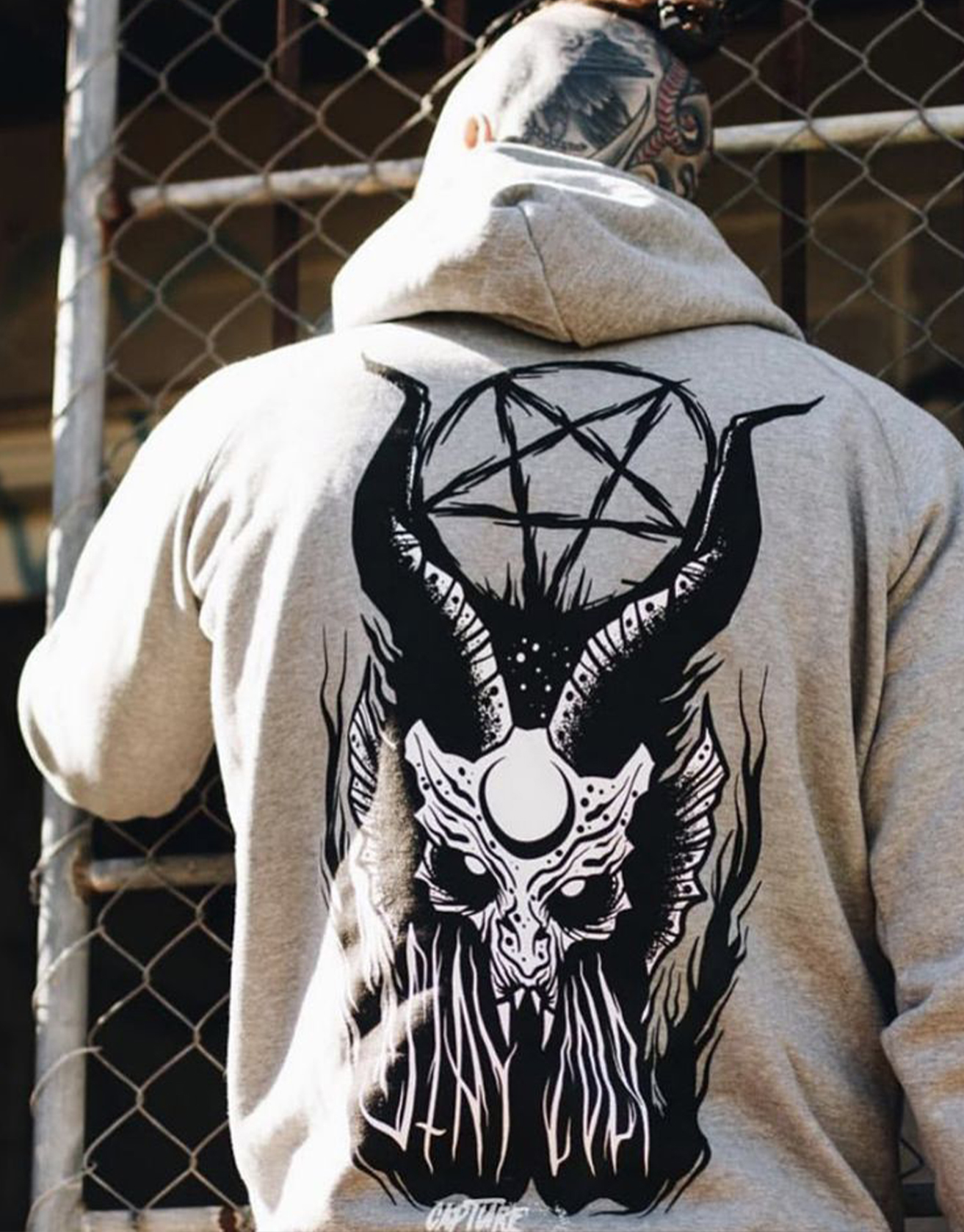 Satanic Dark Tattoo Style Hoodie / TECHWEAR CLUB / Techwear