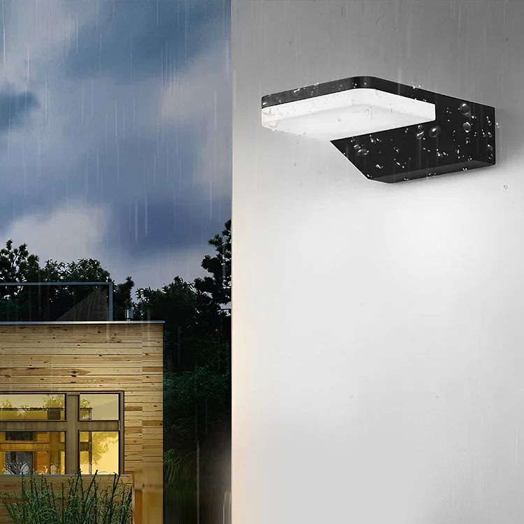 Rectangular Creative LED Waterproof Black Modern Outdoor Wall Sconces Lighting - Appledas