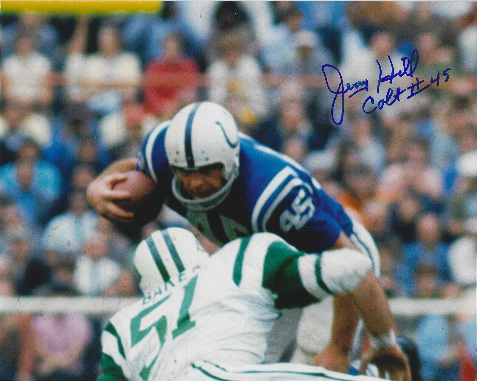 Signed 8x10 JERRY HILL Baltimore Colts Autographed Photo Poster painting - w/COA