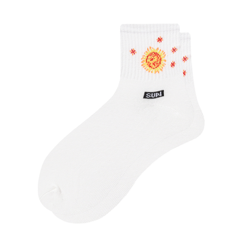 

1 Pair Cotton Comfortable Mid Calf Lenght Socks Elastic  Soft Socks, 501 Original