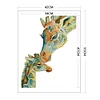 (Stamped/Counted) Giraffe-14CT Cross Stitch 42*55cm/16.54*21.65in(Brand)