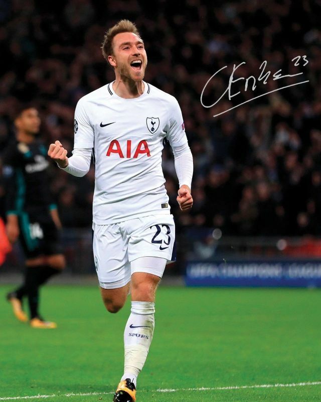 Christian Eriksen - Tottenham Hotspur Autograph Signed Photo Poster painting Print