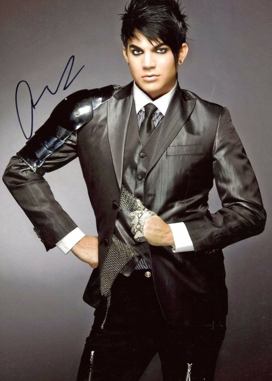 SINGER Adam Lambert autograph, In-Person signed Photo Poster painting