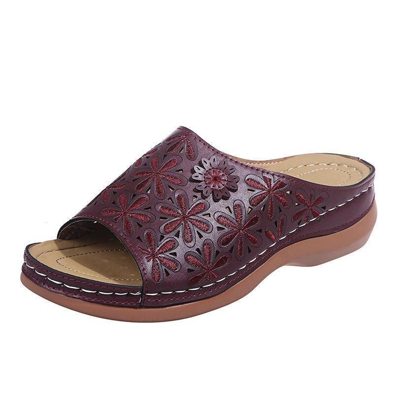 Leather Soft Footbed Orthopedic Arch-Support Sandals