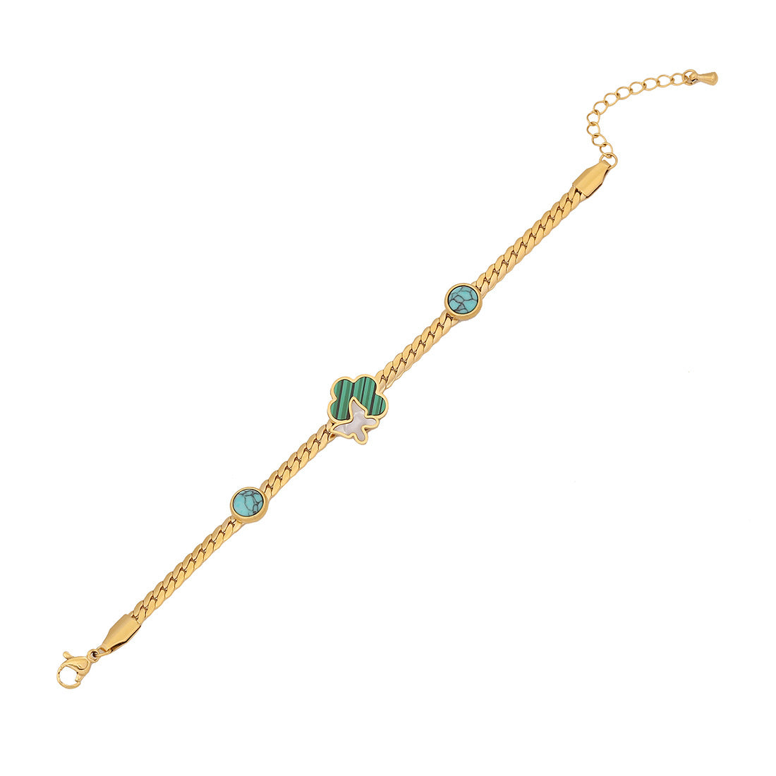 Women Expressive Octagram Chinese Zodiac Animal Stainless Steel Electroplating Bracelets