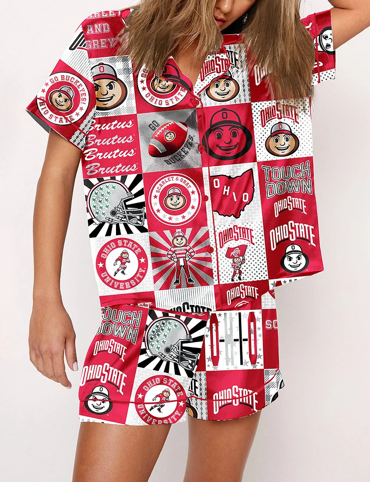 Women's Touch Down Ohio State University Pajama Set