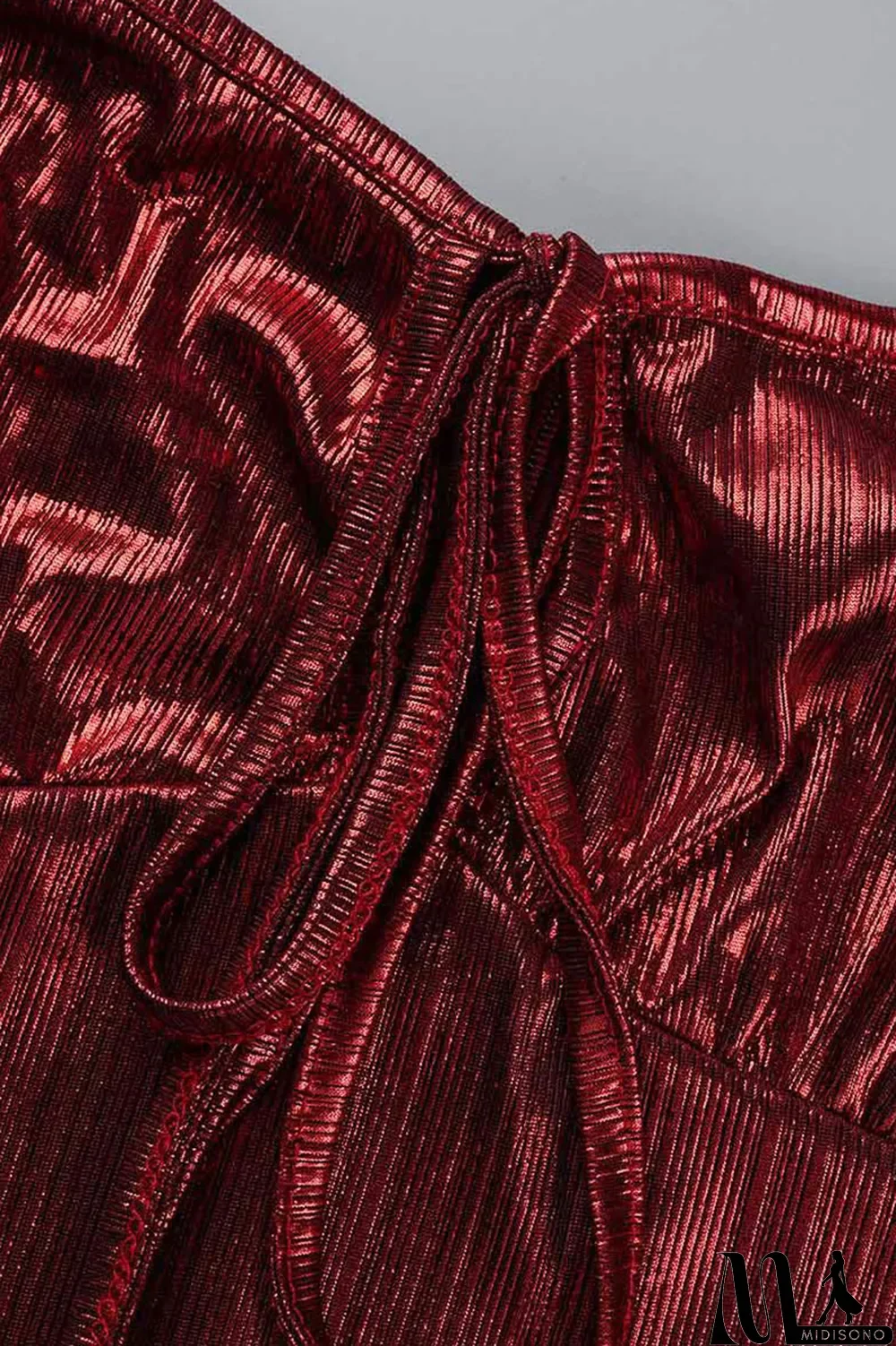 MidiSono - Red Sexy Solid Patchwork Square Collar One Step Skirt Dresses