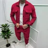 Men's Slim Fit Fashion Jacket Set