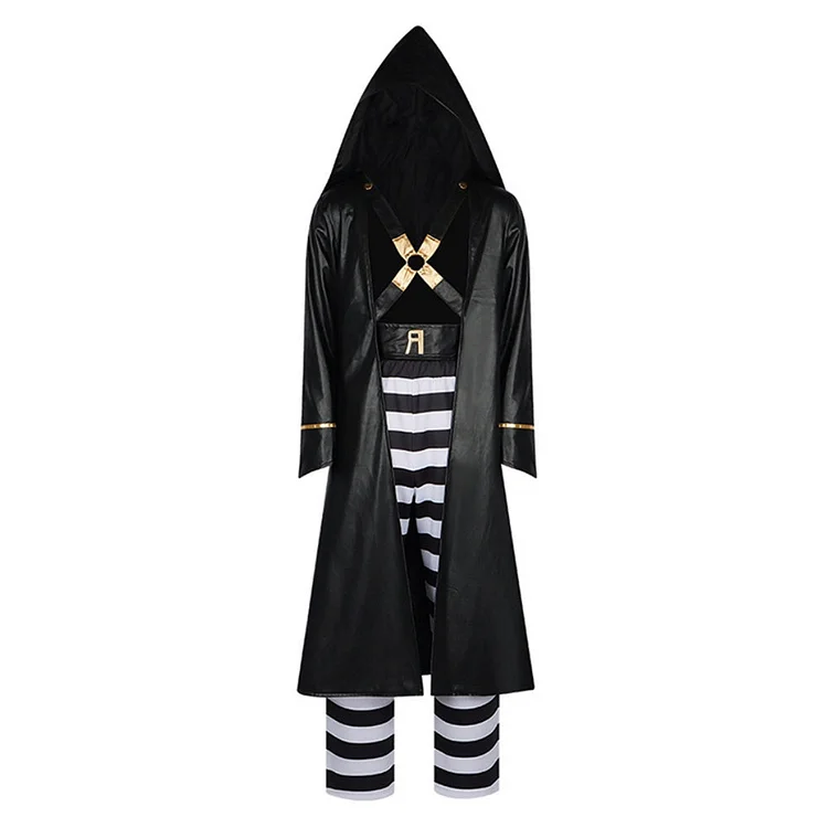 Risotto Nero Black Coat Set Outfits Cosplay Costume Halloween Carnival Suit