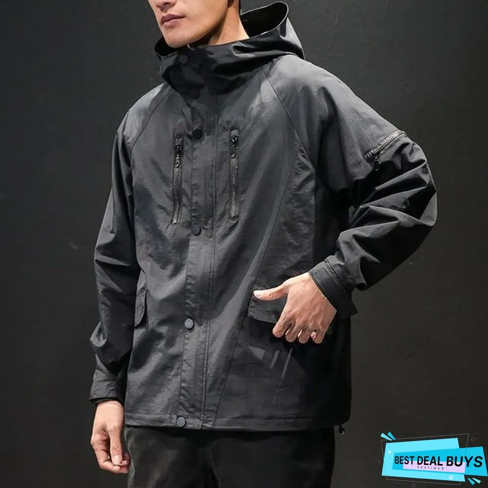 Men Windbreaker Fashion Army Tactical Men Streetwear Coat Jackets