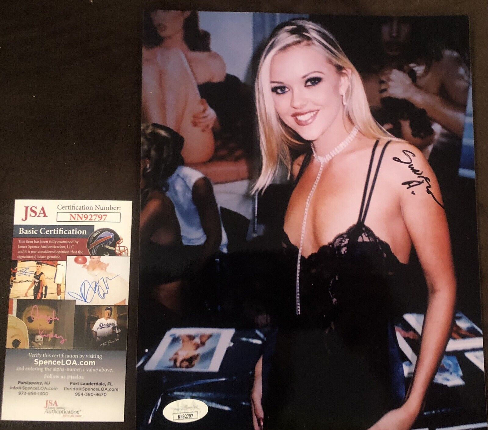 Sunrise Adams Signed 8x10 Photo Poster painting ADULT STAR AUTOGRAPH Penthouse JSA Rare