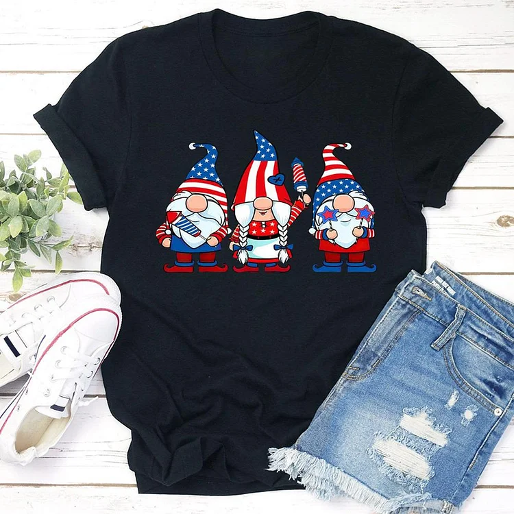 Independence Day Gnome T-shirts Tee-Annaletters