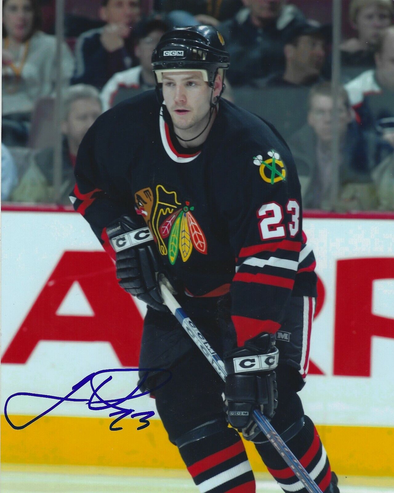 Autographed JAMES VANDERMEER Chicago Blackhawks 8X10 Photo Poster painting - w/COA