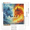 Diamond Painting-DIY Full Round Drill Color Wolf(40*40 CM)