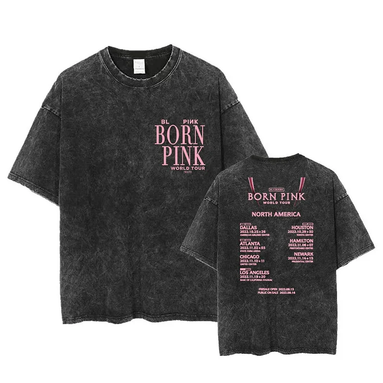 BLACKPINK World Tour Born Pink Nouth America Vintage T-shirt