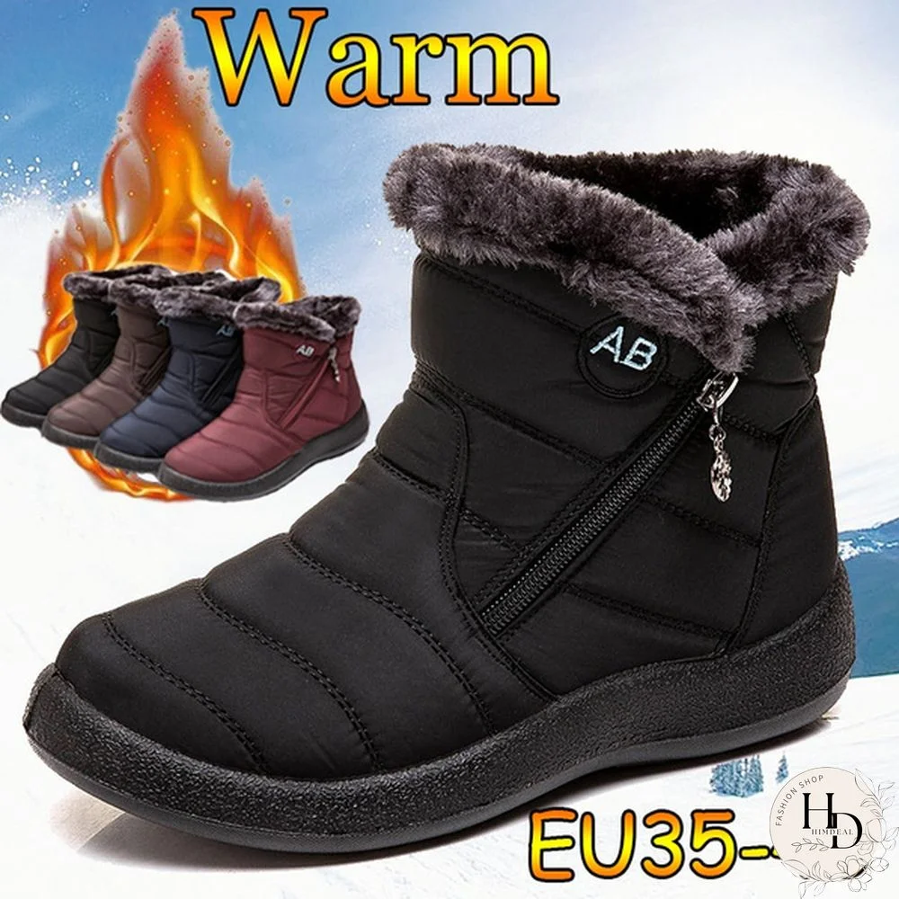 Women's Warm Waterproof Snow Boots Winter Non-slip Short Boots