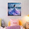 Beach Dress Girl-11CT Stamped Cross Stitch 45*45cm/17.72*17.72in