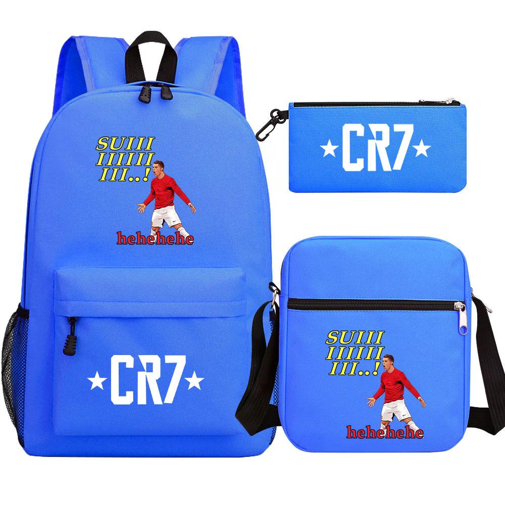Mayoulove Cristiano Ronaldo Backpack Lightweight Design with Ergonomic Support for School Use-Mayoulove