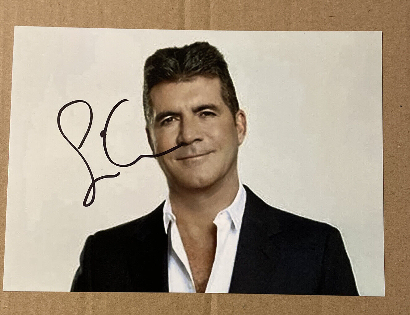 Simon Cowell original hand signed autograph 7x5 Photo Poster painting X Factor TV Judge