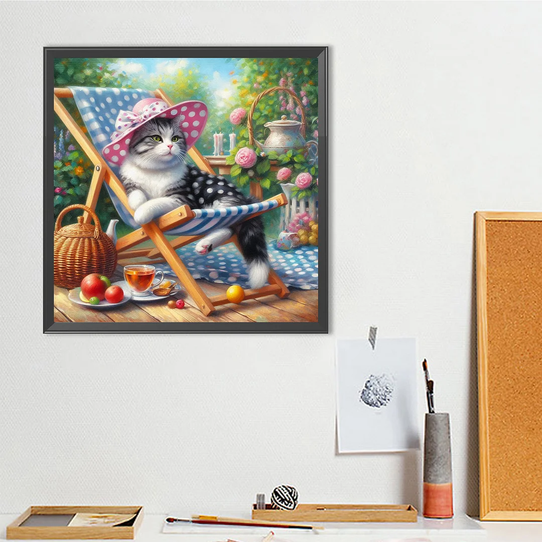 Diamond Painting - Full Round Drill - Cat(Canvas|Canvas|40*40cm)