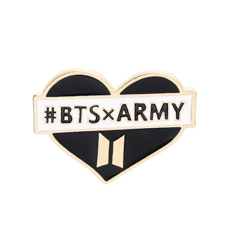 BTS x ARMY Heart Name Badge - Enamel Pin (All Members)