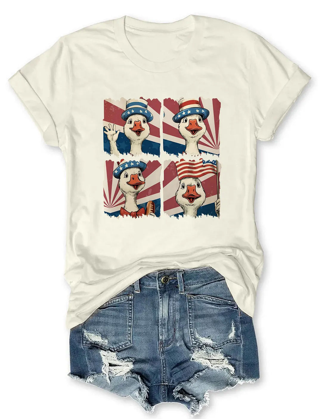 Red White And Goose T-shirt