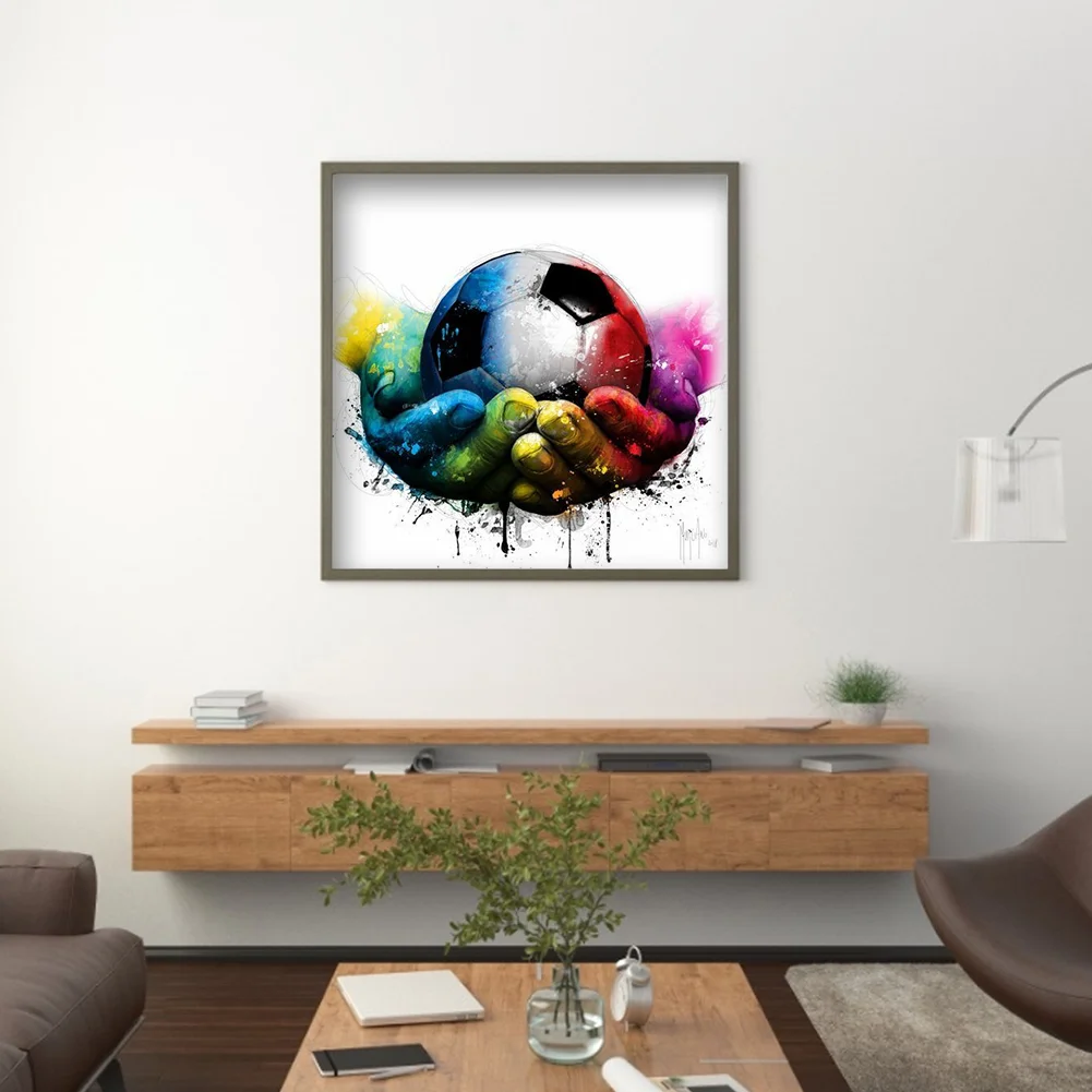 Diamond Painting - Full Round Drill - Football(30*30cm)