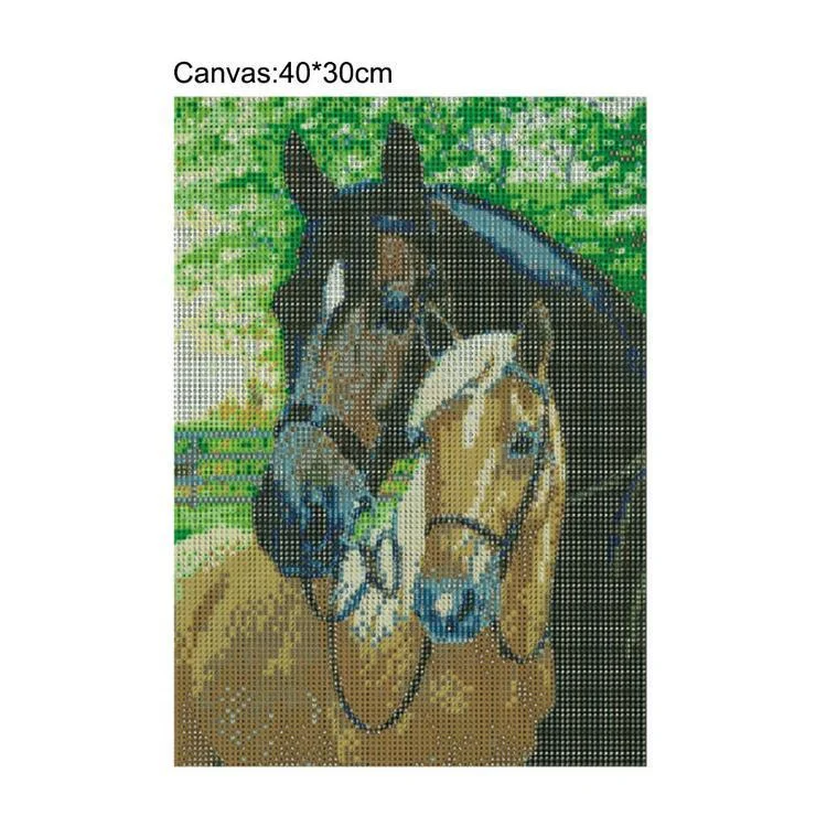 Diamond Painting - Full Round Drill - Close Horse(30*40cm)