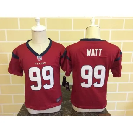 Toddler  Houston Texans #99 J.J. Watt Red Stitched NFL Jersey