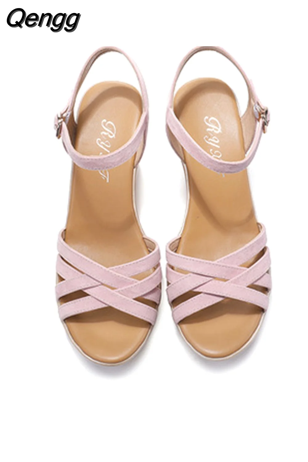 Qengg Fashion Peep Toe Women'S Heel Summer Shoes Female Wedge Heel Woman Sandals Platform Size 33 34 35 36 37 38 39 40 41 42