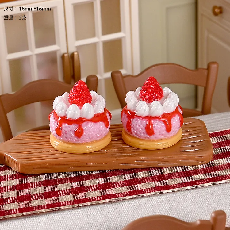 Mini Resin Fruit Cake DIY Charms