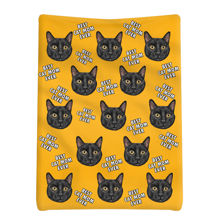 BlanketCute-Personalized Blanket with Photo-Best Cat Mom Ever