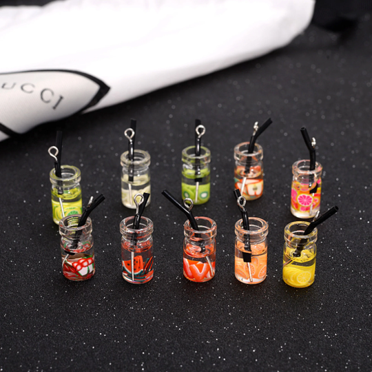 10*27mm Drink Bottle Charms Pendants, Fruit Charm Pendant,Drink Charms,Food Charm,Cups Charms DIY Jewelry
