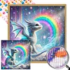 (40*40cm)Rainbow Dragon - Round Partial AB Drill Diamond Painting