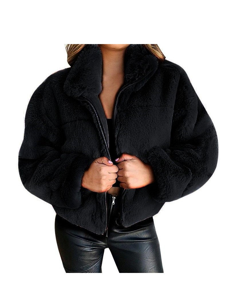 Women Half Sleeve V-neck Solid Color Dress