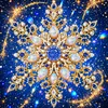 DIY Special Shape Diamond Painting Pearl Art With Inner Frame Kit 25x25cm(Snowflake)