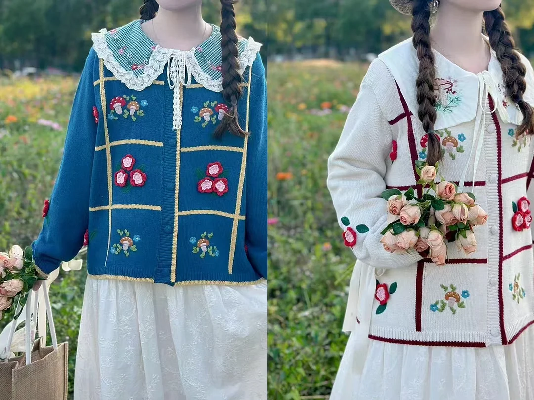 Chicfifth Sweater Women Winter Long Sleeve High Quality Autumn Vintage Top Knitted Cardigan