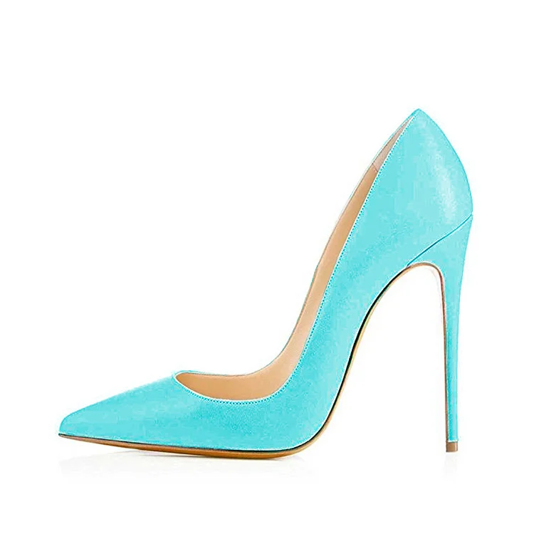 Aqua Stiletto Heel Dressy Pumps - Vegan and Perfect for the Office Vdcoo