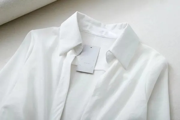 Elegant Deep V-Neck White Shirt Dress Women Summer Sexy Waist Tie Mini Vocation Street